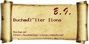 Buchmüller Ilona névjegykártya